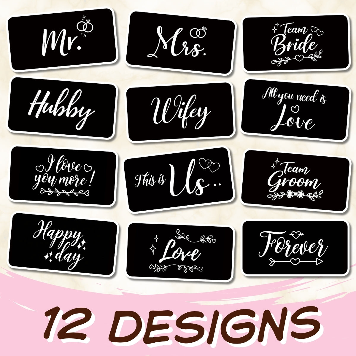 Forever & Always – Wedding Photo Booth Prop Sign Bundle | 12 Designs