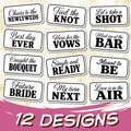 Cheers & Vows – Wedding Photo Booth Prop Sign Bundle | 12 Designs